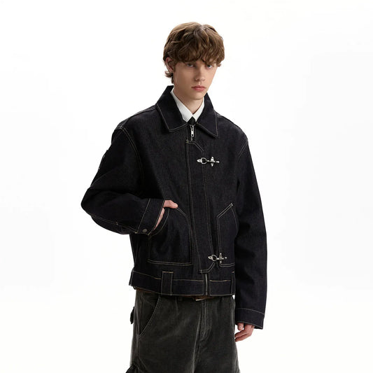 RT No. 40603 KNIGHT BUCKLE DENIM JACKET