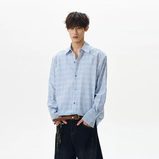 RT No. 40715 PLAID BUTTON UP SHIRT