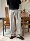 RT No. 11700 LINEN FOLDED PLEATED STRAIGHT PANTS