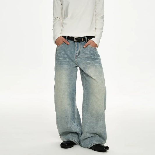RT No. 50007 LIGHT BLUE WHISKER WASH DENIM JEANS