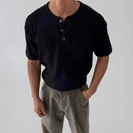 RT No. 19016 HENLEY COLLAR SHORT SLEEVE