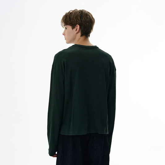 RT No. 42009 HENLEY COLLAR WAFFLE ONGSLEEVE