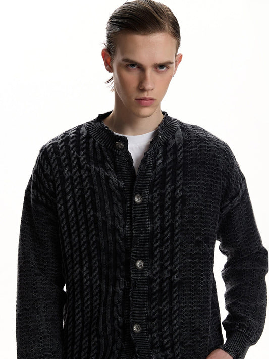 RT No. 59053 KNITWEAR TWIST BUTTON UP CARDIGAN