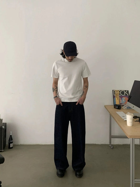 RT No. 18736 DARK BLUE DENIM STRAIGHT JEANS