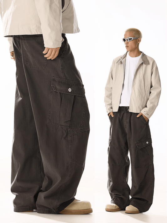 RT No. 19801 RECONSTRUCTED BROWN CARGO PANTS