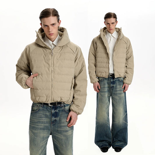 RT No. 50015 RIBBED PUFFER HOODED JACKET