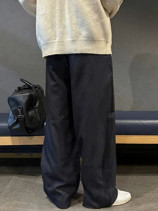 RT No. 29500 PLEATED STRIPED BAGGY PANTS