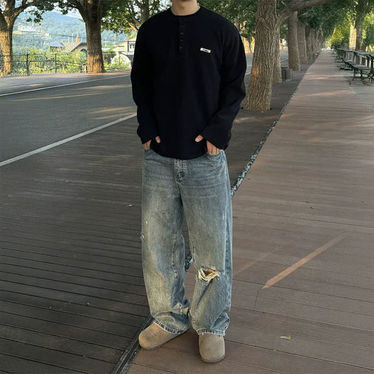 RT No. 40002 DISTRESSED RIPPED DENIM JEANS