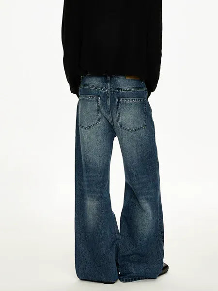 RT No. 50026 WASHED DENIM STRAIGHT JEANS