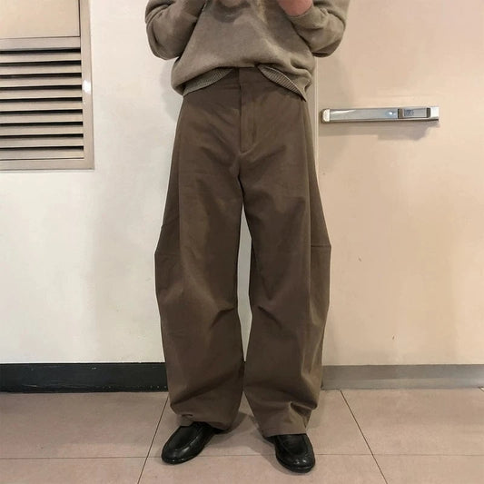 RT No. 32205 PLEATED FOLDED CASUAL STRAIGHT PANTS