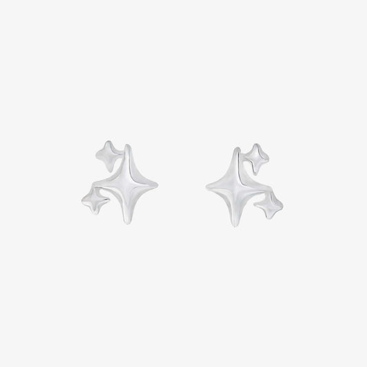 THREE STAR EARRING STUD