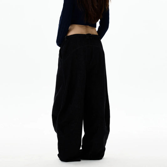 RT No. 50104 BLACK BAGGY DENIM JEANS