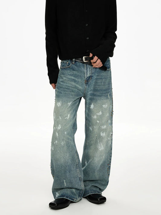 RT No. 50029 PAINT SPLASH DENIM JEANS