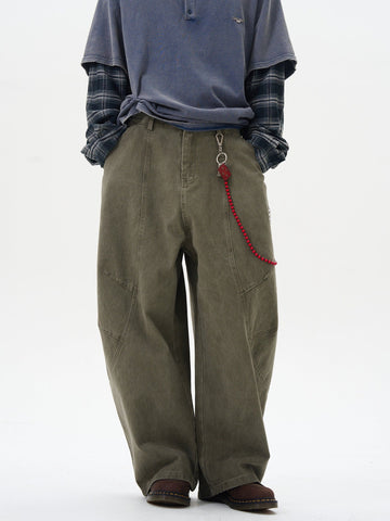 RT No. 12255 RECONSTRUCTED SCIMITAR BAGGY STRAIGHT PANTS