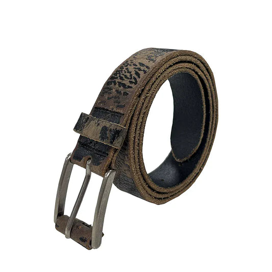 DISTRESSED COWHIDE BELT