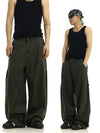 RT No. 11186 ARMY GREEN WORKWEAR CASUAL BAGGY PANTS