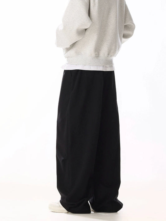 RT No. 19819 BLACK BAGGY STRAIGHT SWEATPANTS