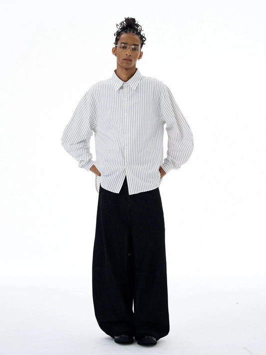 RT No. 19527 VERTICAL STRIPE BUTTON-UP SHIRT