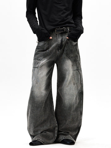 RT No. 55115 RECONSTRUCTED BAGGY STRAIGHT JEANS