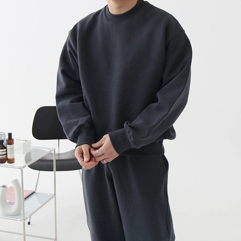 RT No. 11401 NAVY BLUE CREWNECK SWEATER & SWEATPANTS