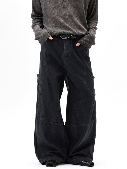 RT No. 55120 RECONSTRUCTED WIDE STRAIGHT PANTS