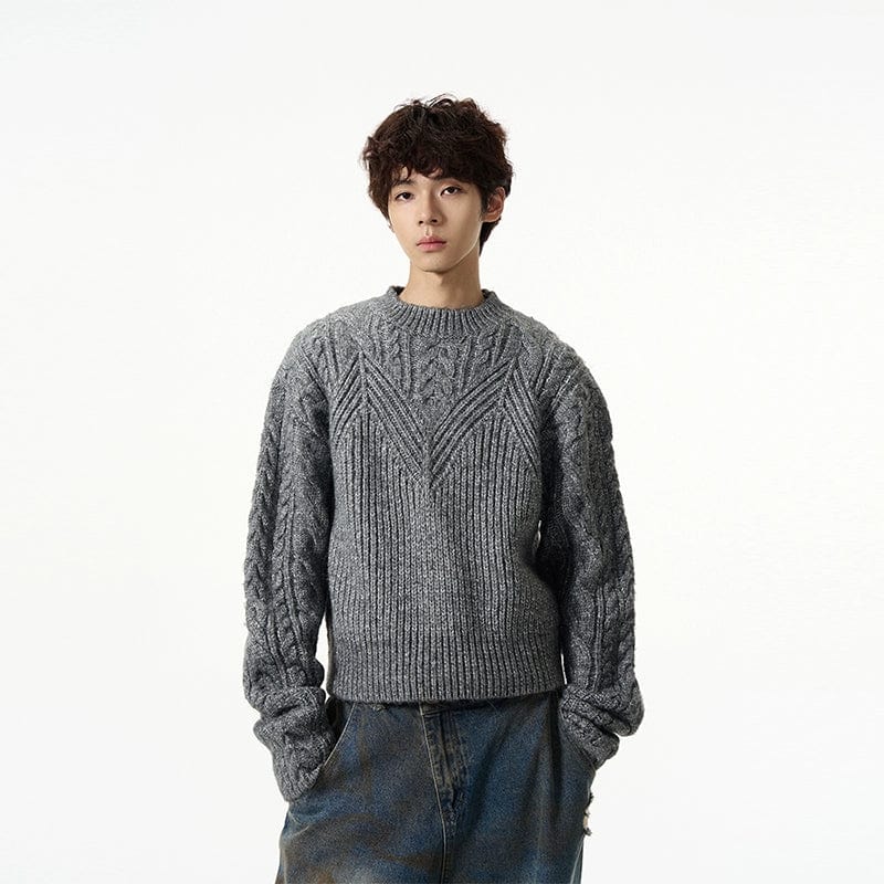 RT No. 11329 TWISTED KNIT PULLOVER SWEATER