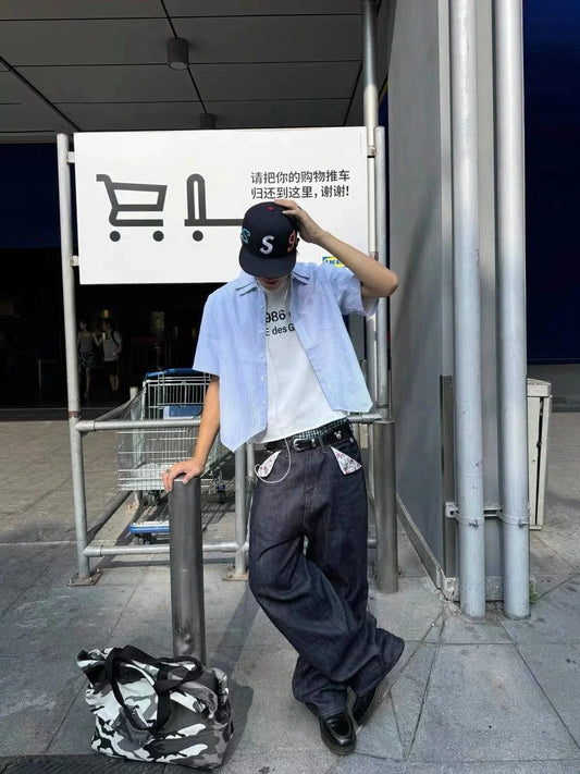 RT No. 32007 RAW DENIM BAGGY STRAIGHT JEANS