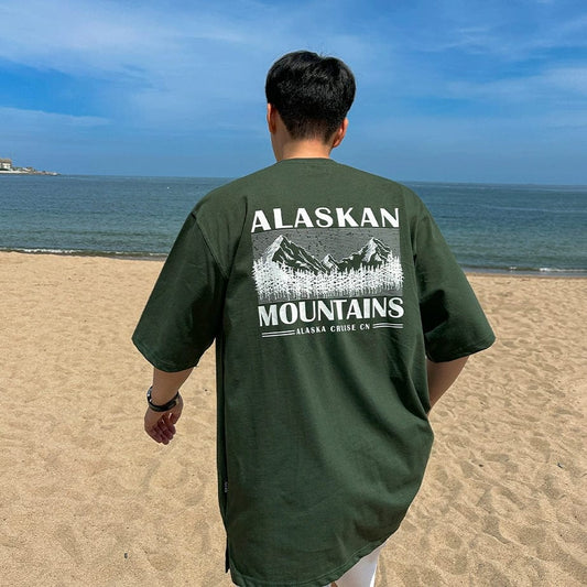 RT No. 11355 GREEN ALASKA GRAPHIC TEE