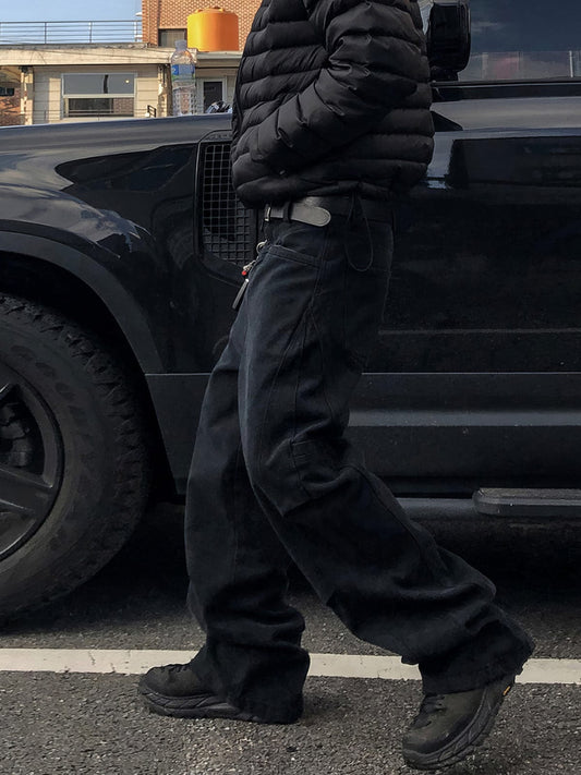 RT No. 12676 BLACK STRAIGHT DENIM JEANS