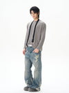 RT No. 12155 DISTRESSED DENIM STRAIGHT JEANS