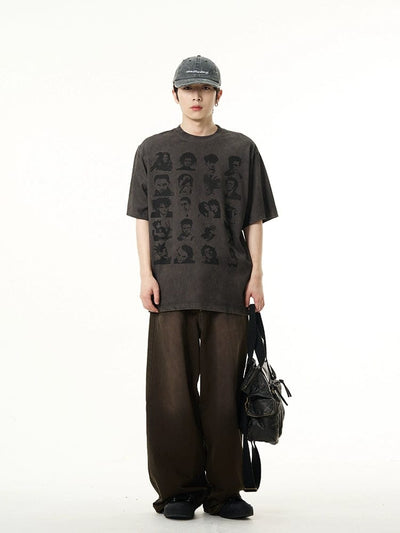 RT No. 11618 FACES GRAPHIC SHORT SLEEVE