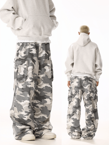RT No. 19814 WINTER CAMO CARGO STRAIGHT PANTS