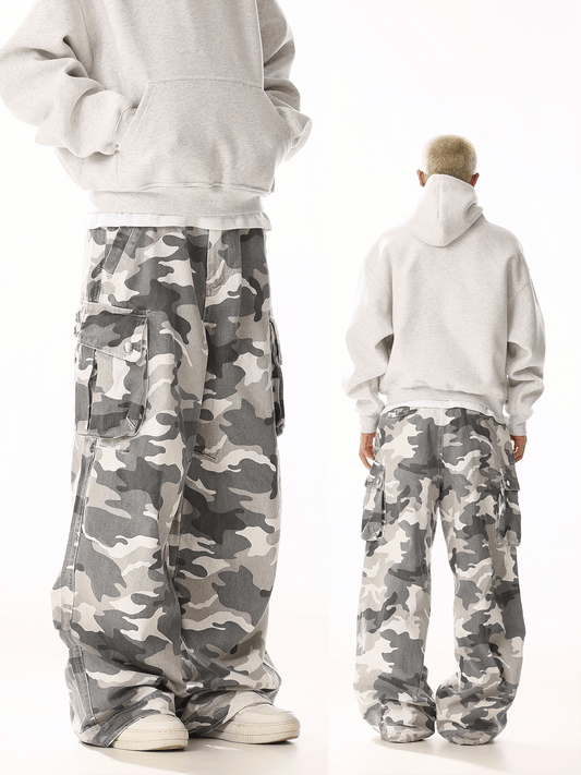 RT No. 19814 WINTER CAMO CARGO STRAIGHT PANTS