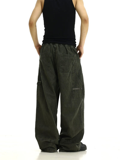 RT No. 11186 ARMY GREEN WORKWEAR CASUAL PANTS