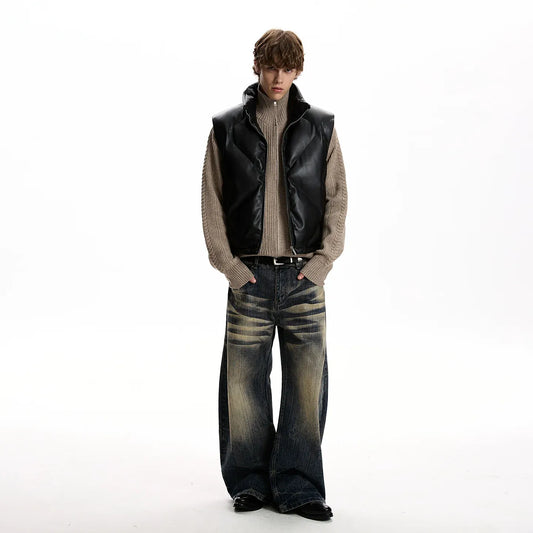 RT No. 40814 DIAMOND LEATHER VEST JACKET