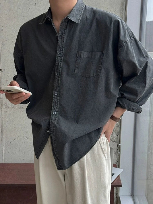 RT No. 32032 GRAY BUTTON-UP SHIRT