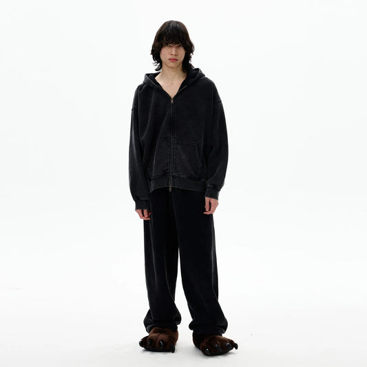 RT No. 50105 WASHED ZIPPER HOODIE & BAGGY SWEATPANTS