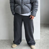 RT No. 12432 DARK GRAY ZIP LETTERED HOODIE & BAGGY SWEATPANTS