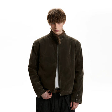 RT No. 40705 KAZE SUEDE COLLAR FUR JACKET