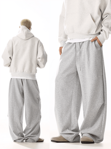 RT No. 19818 GRAY BAGGY STRAIGHT SWEATPANTS