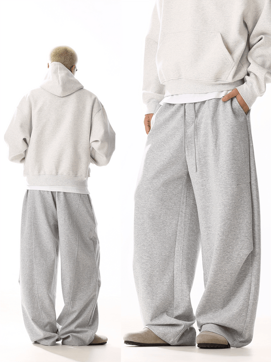 RT No. 19818 GRAY BAGGY STRAIGHT SWEATPANTS