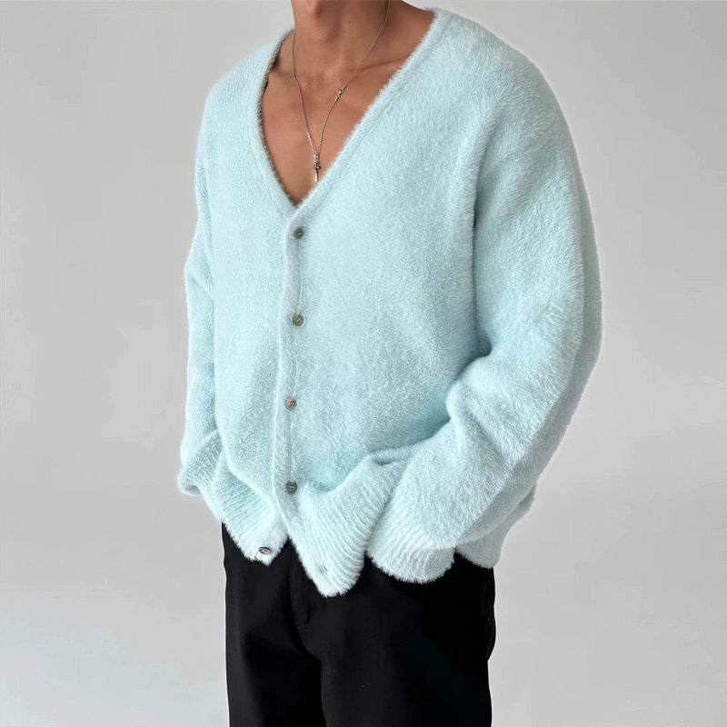 RT No. 12040 KNIT MOHAIR V-NECK CARDIGAN