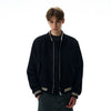 RT No. 40763 CONTRAST BLACK BASEBALL JACKET