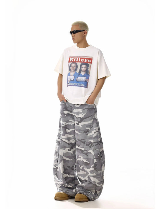 RT No. 19829 WINTER CAMO CARGO STRAIGHT PANTS