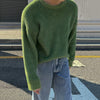 RT No. 11973 GREEN MOHAIR PULLOVER SWEATER