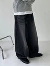 RT No. 11872 WASHED BAGGY STRAIGHT JEANS