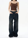 RT No. 12130 RETRO BLUE WASHED DENIM JEANS