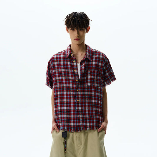 RT No. 42002 PLAID SHORT SLEEVE SHIRT