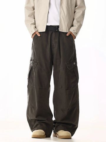 RT No. 19801 RECONSTRUCTED BROWN CARGO PANTS