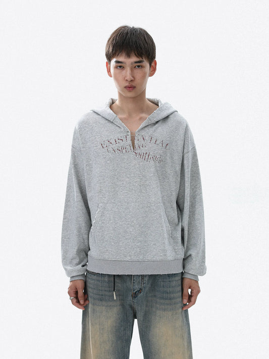 RT No. 50306 DISTRESSED V PULLOVER HOODIE